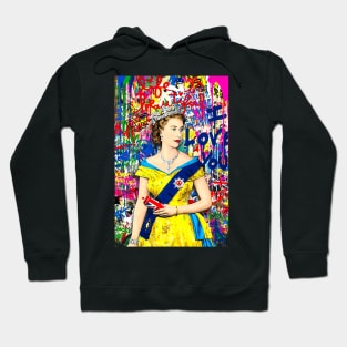 Queen Elizabeth II Art Graffiti Style Hoodie